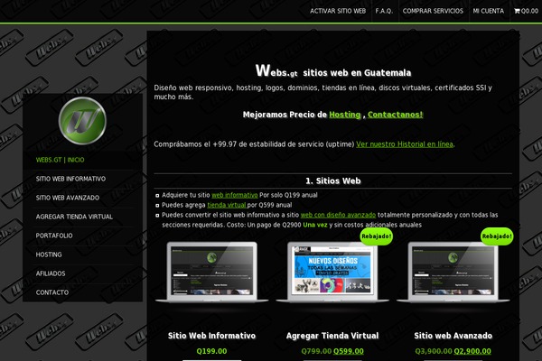 webs.gt site used Websgt Theme