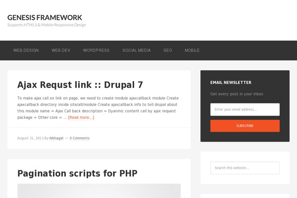 GeneratePress theme site design template sample