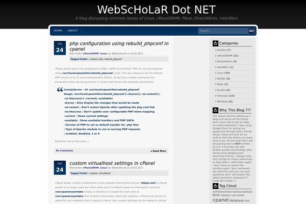 WordPress website example screenshot