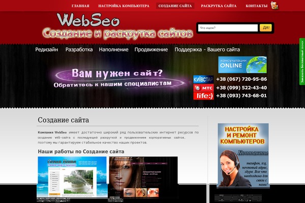 WordPress website example screenshot