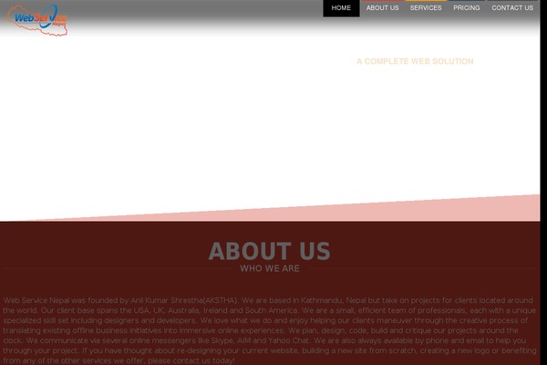 webservicenepal.com site used Wsn
