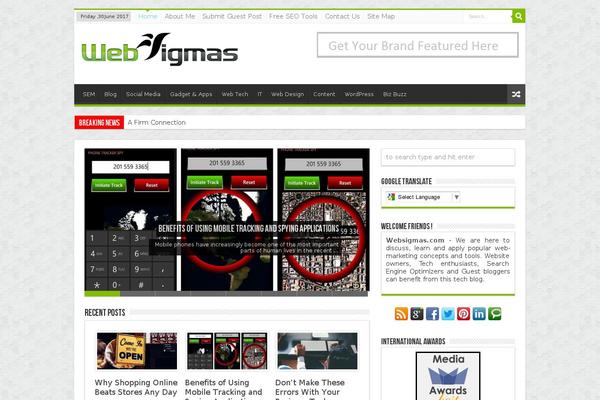 Sahifa theme site design template sample