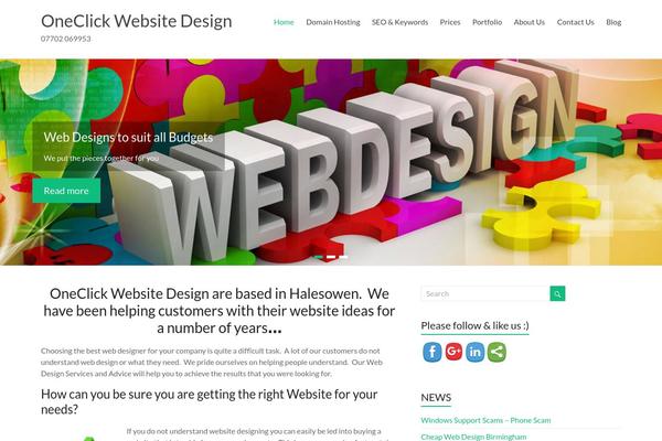WordPress website example screenshot