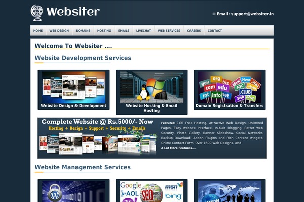 websiter.in site used Darkblue