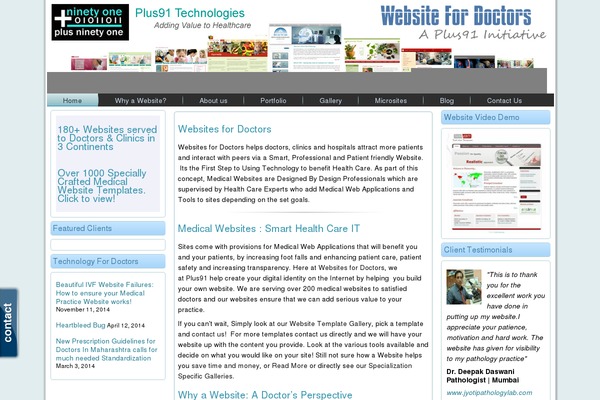 websitesfordoctors.in site used Wfd4