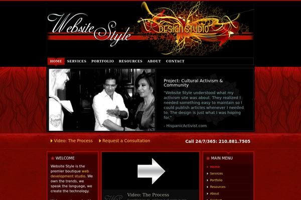 Wisteria theme site design template sample