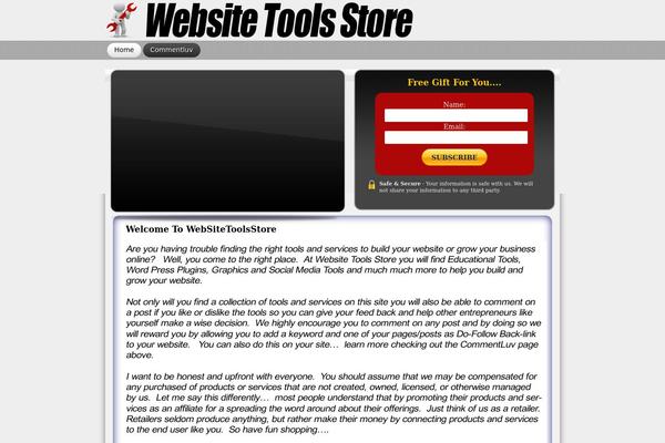 websitetoolsstore.com site used Pandoraratingthemeibt