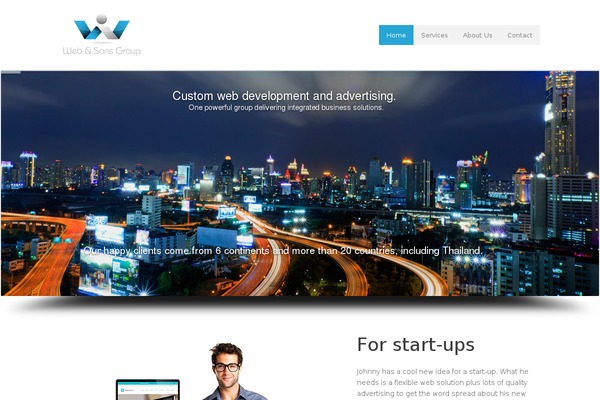 Metrolium Child theme site design template sample