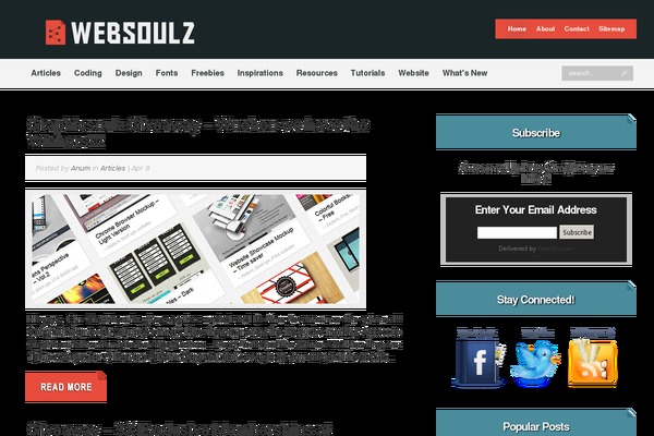 websoulz.com site used Techbitchild