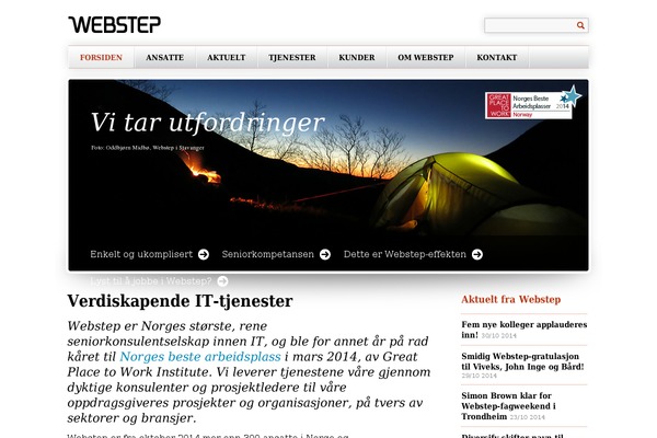 webstep.no site used Webstep