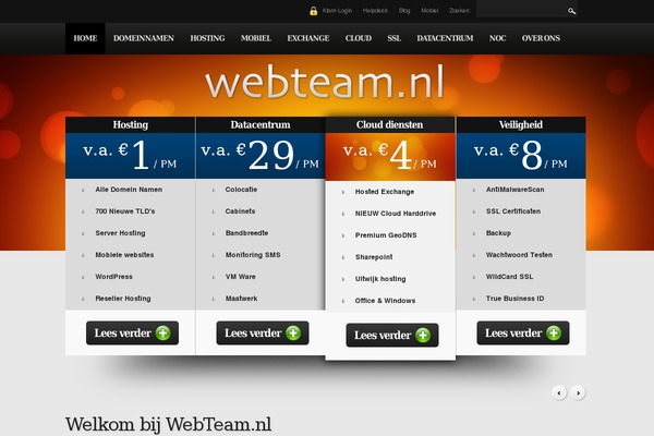 webteam.nl site used Webteam