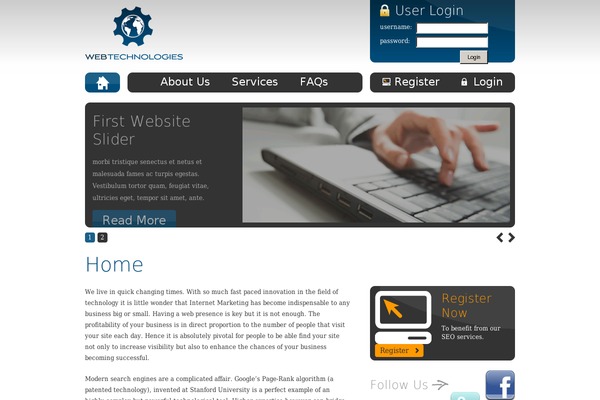 Webtech theme site design template sample