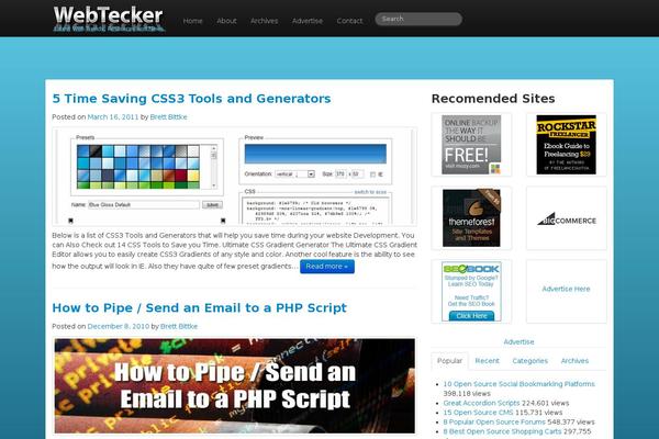 webtecker.com site used Webteckerv4