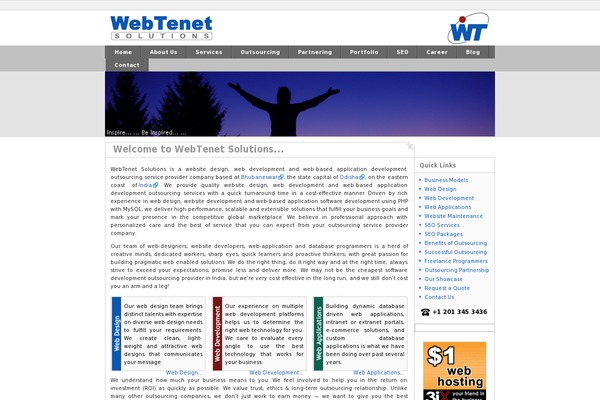 webtenet.com site used Plan