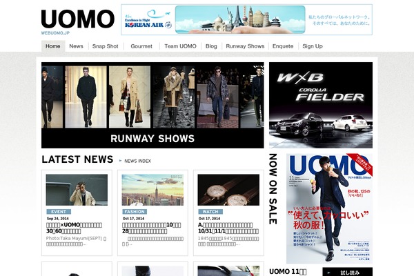 webuomo.jp site used Webuomo-renewal
