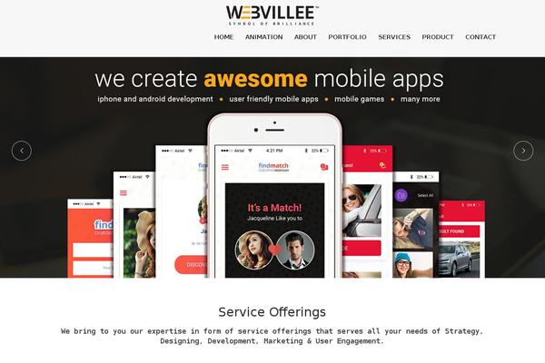 webvillee.com site used Webvillee