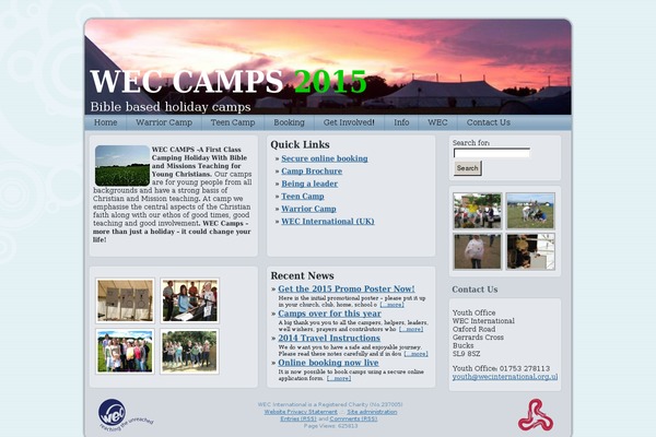 weccamps.org site used Weccamps
