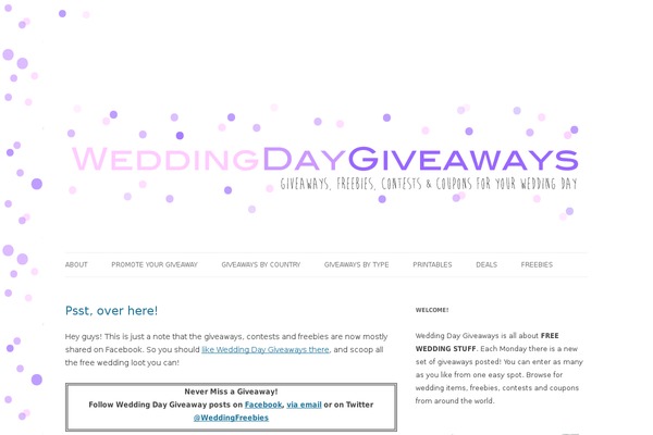 weddingdaygiveaways.com site used Twenty Twelve Child