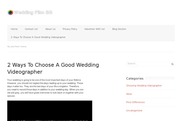 weddingfilmsg.com site used Upstart
