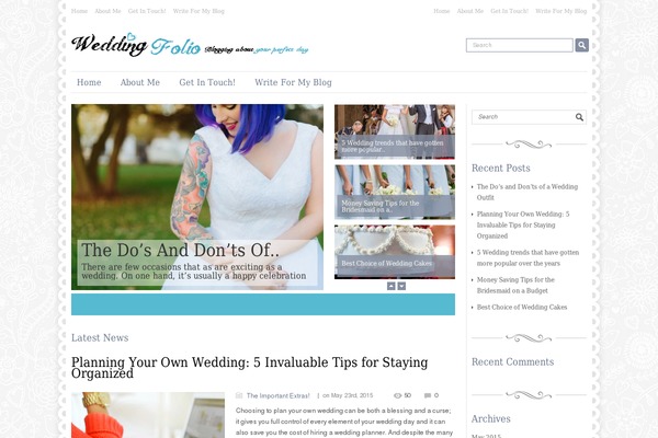 weddingfolio.co.uk site used Wp_bridalshow-free-theme-package
