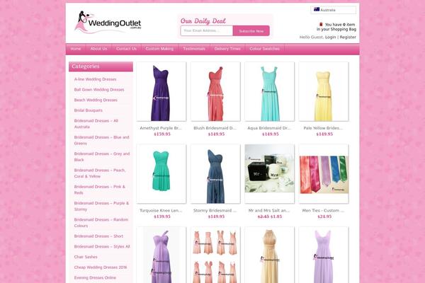 weddingoutlet theme websites examples