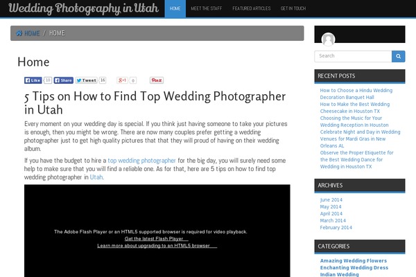 weddingphotographyinutah.com site used Flatty