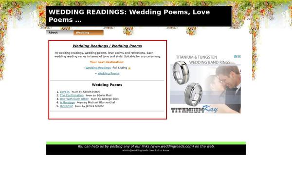 weddingreads.com site used Studiopress_orange