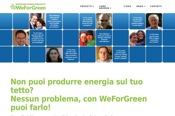 weforgreen.it site used Weforgreen