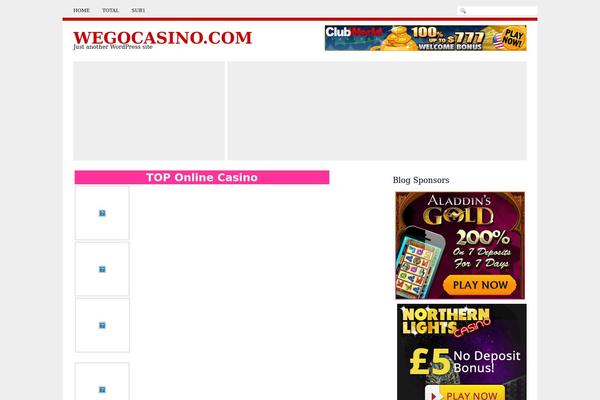 wegocasino.com site used Ubt-firstclass