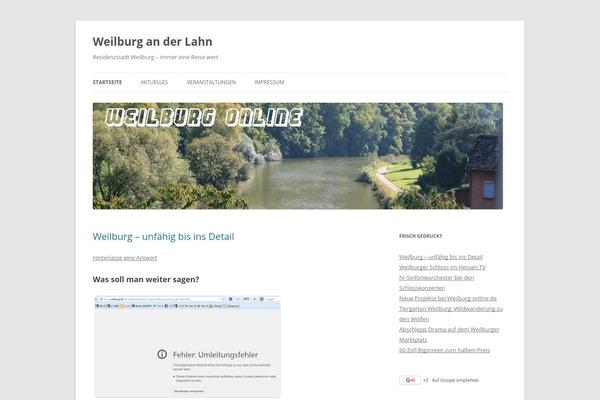 Twenty Twelve theme site design template sample