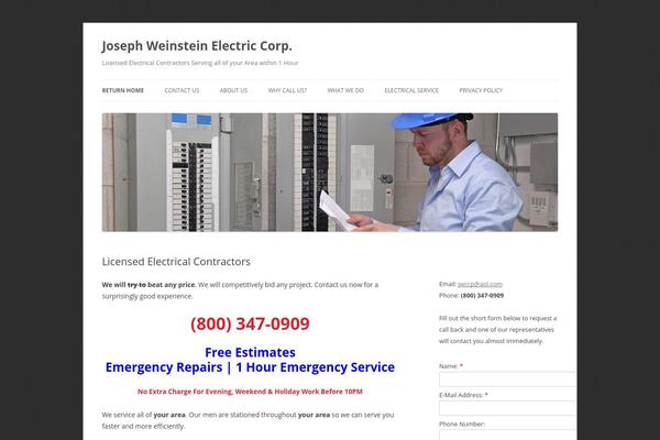 Twenty Twelve theme site design template sample