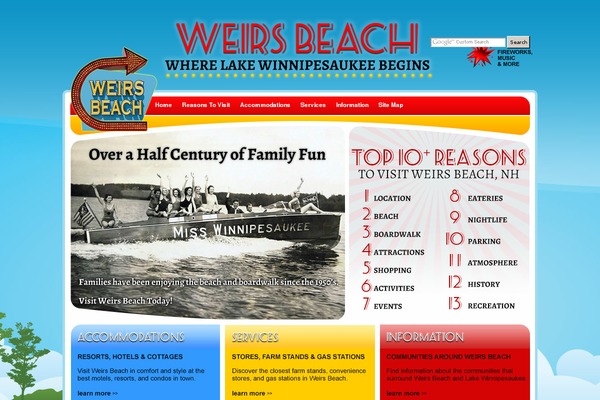 Beach theme site design template sample