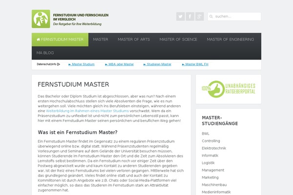 weiterbildung-kiel.de site used Fernstudium_master