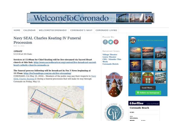 welcometocoronado.com site used Thesis 1.8.5