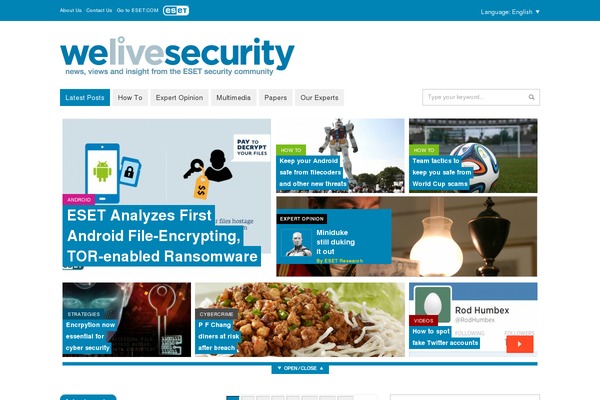 welivesecurity.com site used Eset-wls-2018