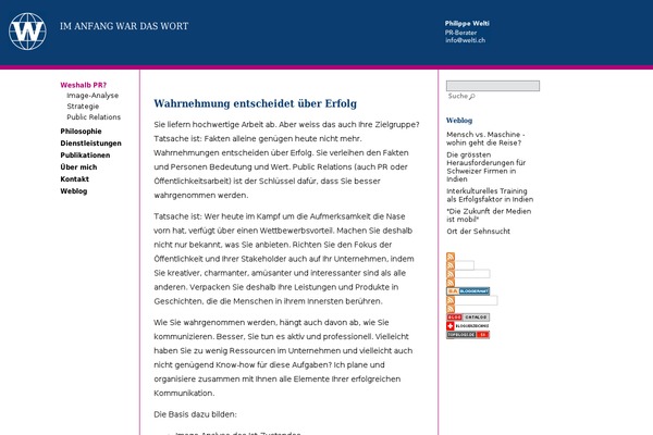 welti.ch site used Welti.ch