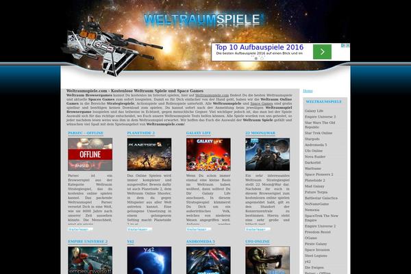 weltraumspiele.com site used Weltraum