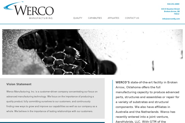 wercomfg.com site used Werco