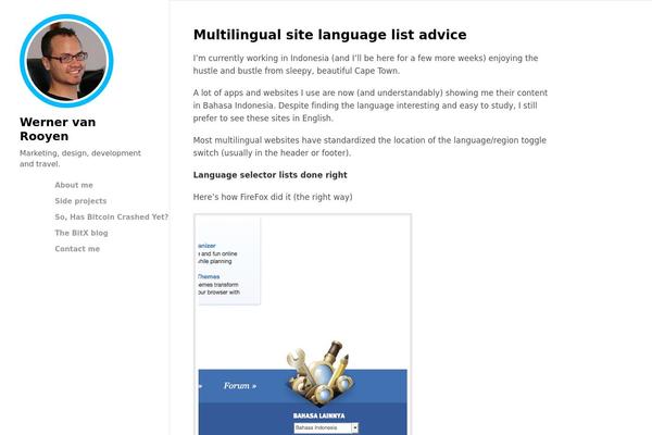 wernervanrooyen.com site used Werner