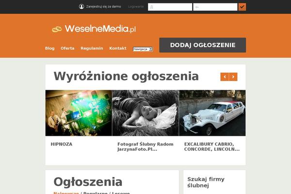 weselnemedia.pl site used Dusky-blog