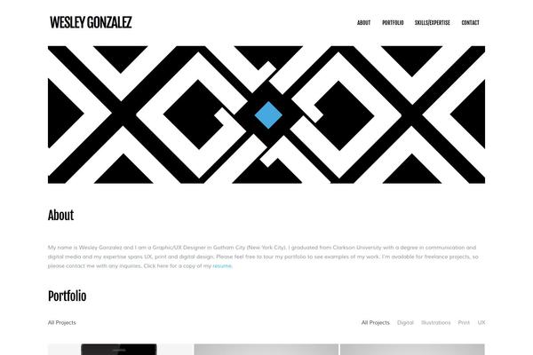 wesleygonzalez.com site used Startup