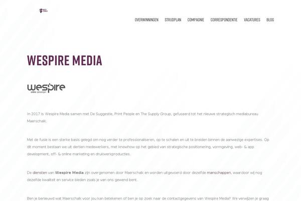 wespire.nl site used Wespiremedia