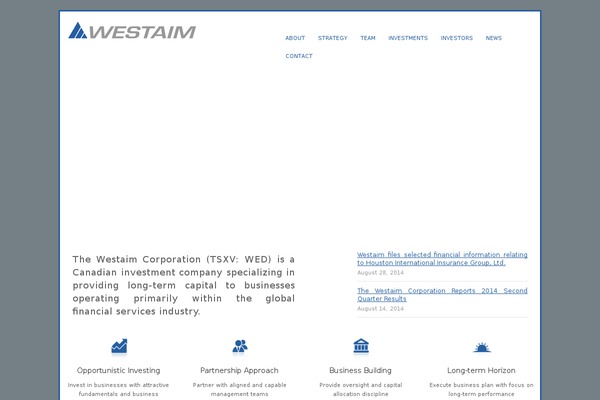 westaim.com site used Westaim-theme