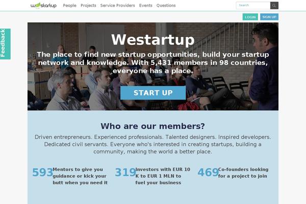 westartup.eu site used Westartup