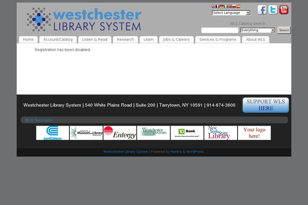 westchesterlibraries.org site used Mantra-2019