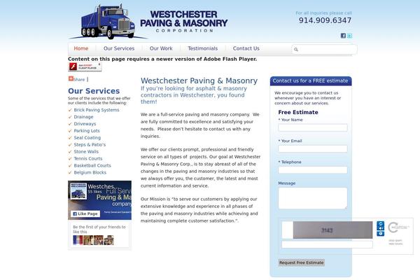 westchesterpaving.com site used Westpave
