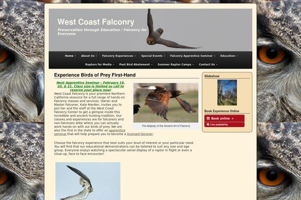 westcoast-falconry.com site used Entrada