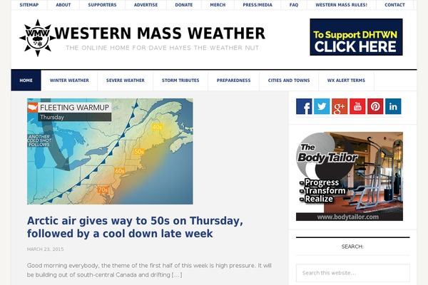westernmassweather.com site used Weathernut