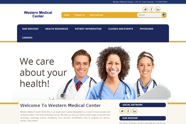 westernmedicalcenter.com site used Cache