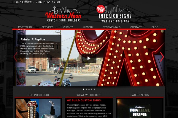Neon theme site design template sample